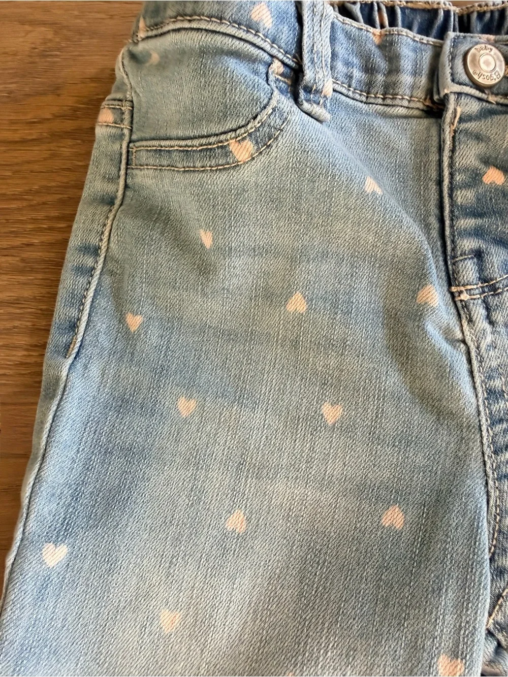 Carter’s 24mo Light Blue Heart Print Denim Jeans